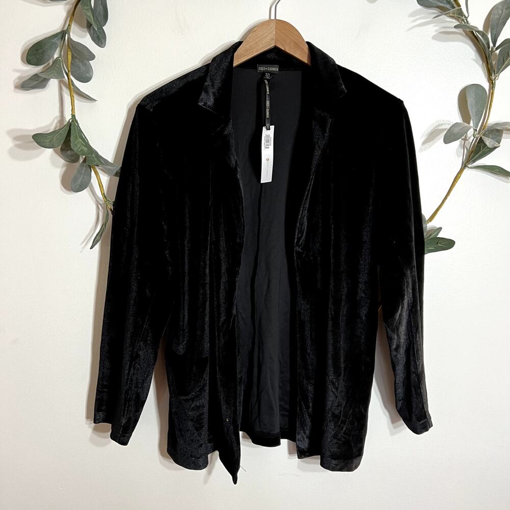 NWT Coco + Carmen Velvet Collared Cardigan LAST CALL